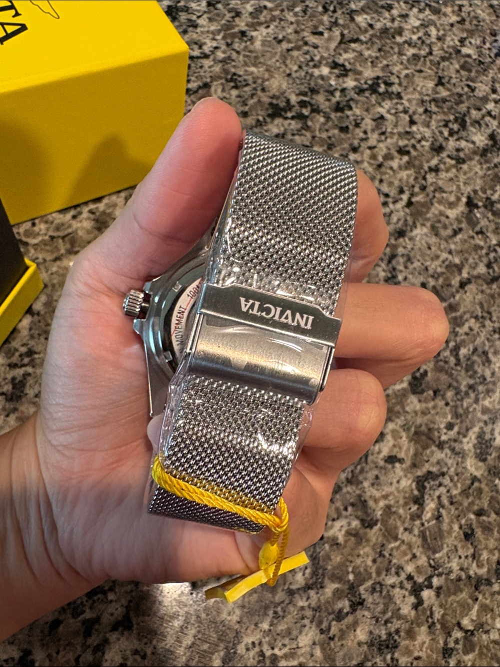 Sold Invicta Blue and Red Dial Mesh Bracelet Watch - Picture 7 of 10